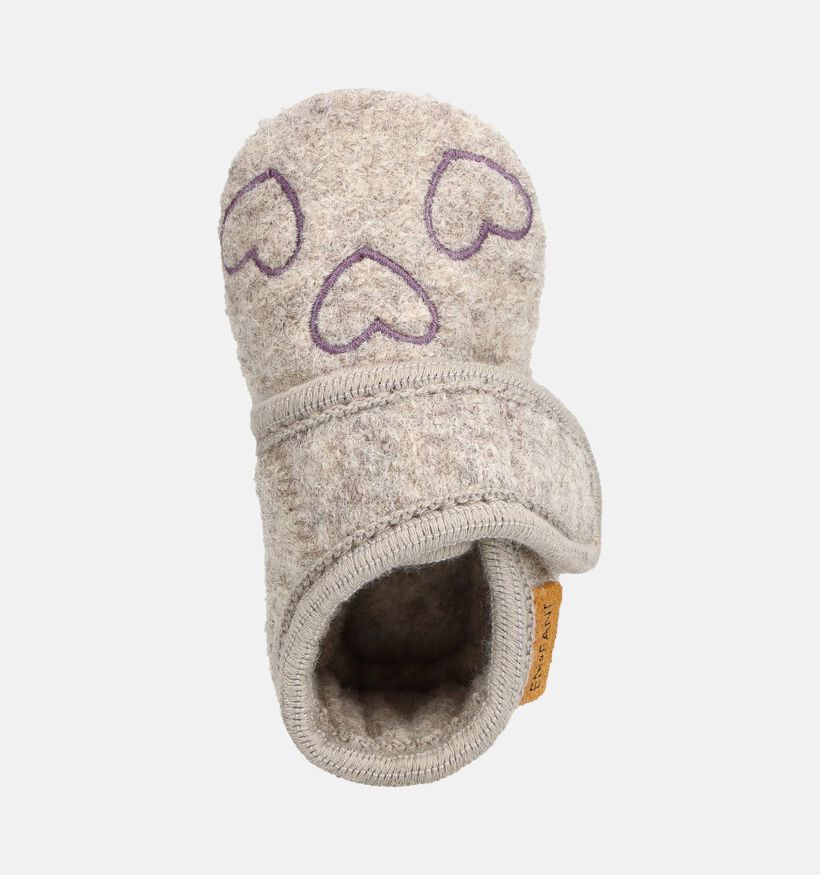 Enfant Grape Shake Hartjes Grijze Babypantoffels voor meisjes (379542)