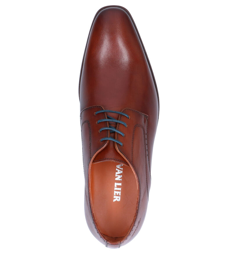 Van Lier Chaussures habillées en Cognac en cuir (272963)