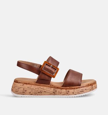 Gabor Sandalen Wit/Cognac