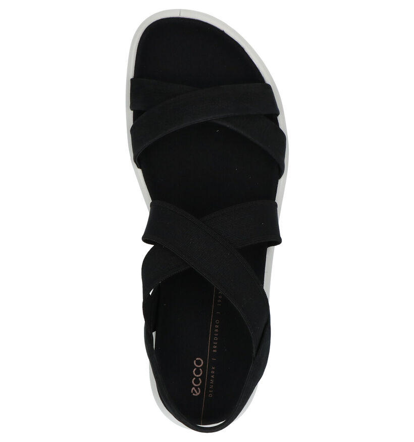 ECCO Sandales plates en Noir en nubuck (269699)