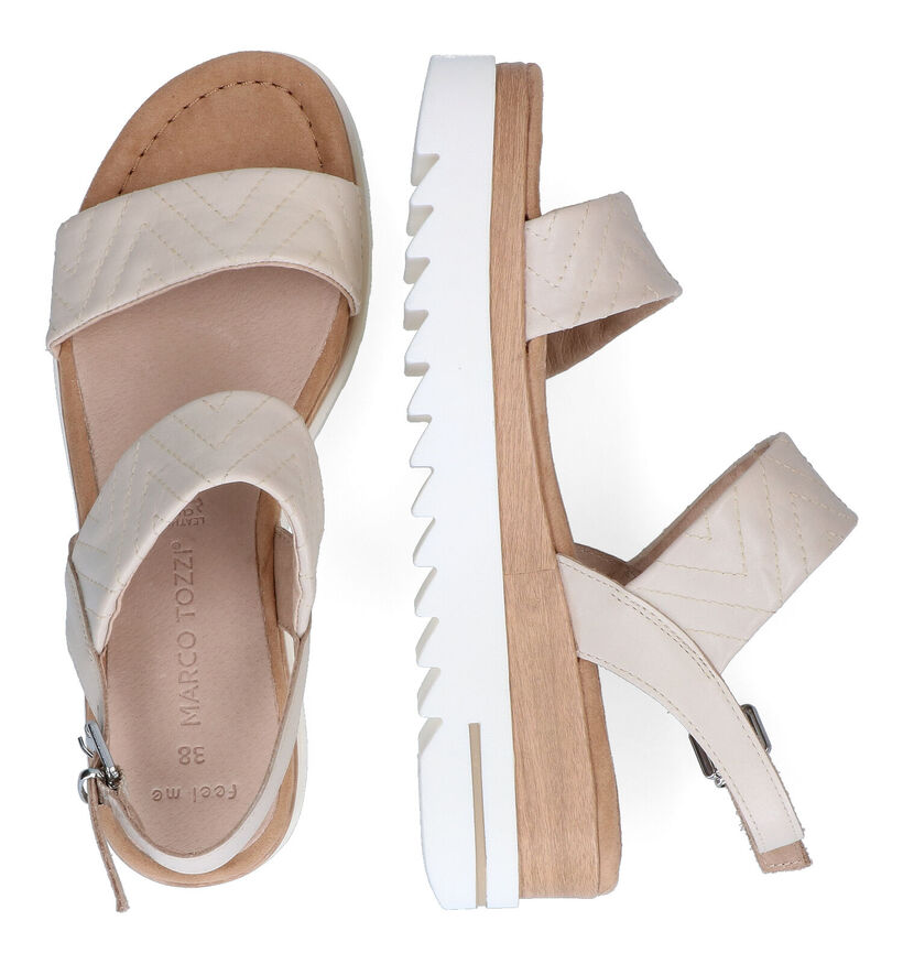 Marco Tozzi Beige Sandalen in leer (307640)