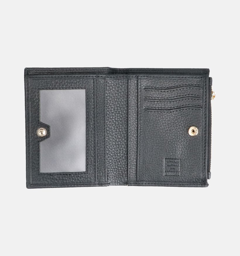Crinkles Zwarte Portemonnee met Rits voor dames (381745)
