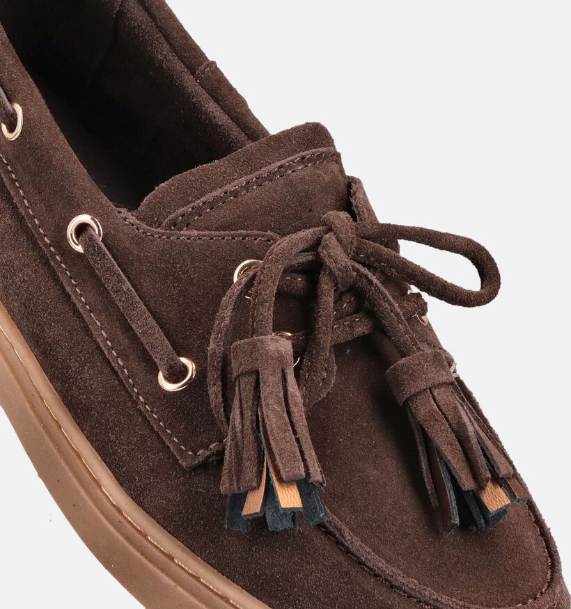 PS Poelman Donkerbruine Bootschoenen voor dames (372173)