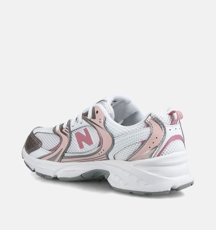 New Balance 530 Witte/Roze Sneakers voor meisjes (390096) - geschikt voor steunzolen