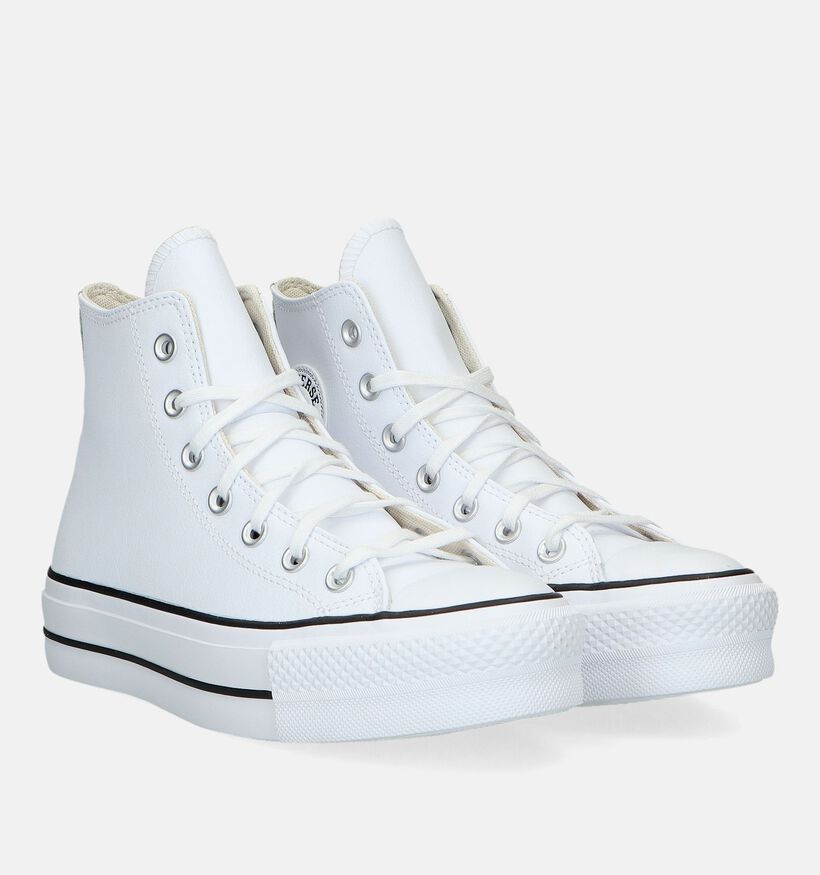 Converse Chuck Taylor All Star Platform Baskets en Blanc pour femmes (327862)