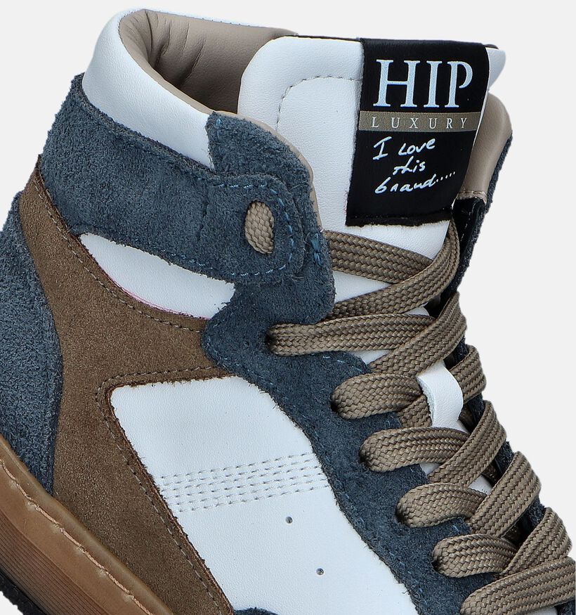 Hip Blauwe Hoge schoenen voor jongens (348312) - geschikt voor steunzolen