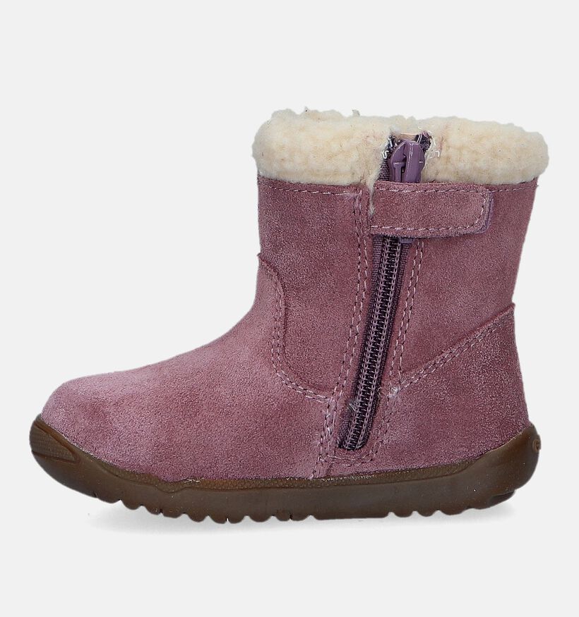 Geox Macchia Bottes en Rose pour filles (330106) - pour semelles orthopédiques