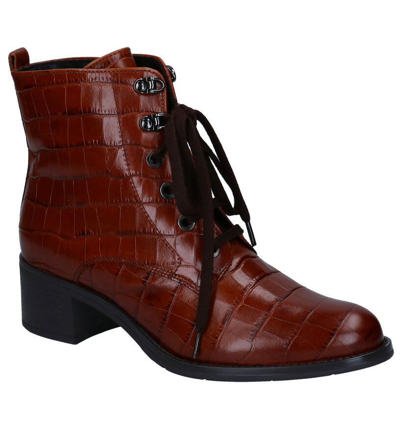 Hush Puppies Ollya Cognac Enkellaarzen in leer (292707)