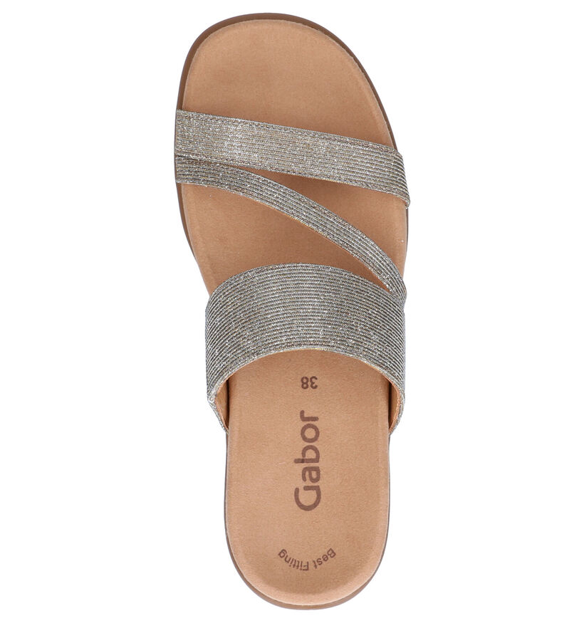 Gabor Best Fitting Gouden Slippers in stof (275611)