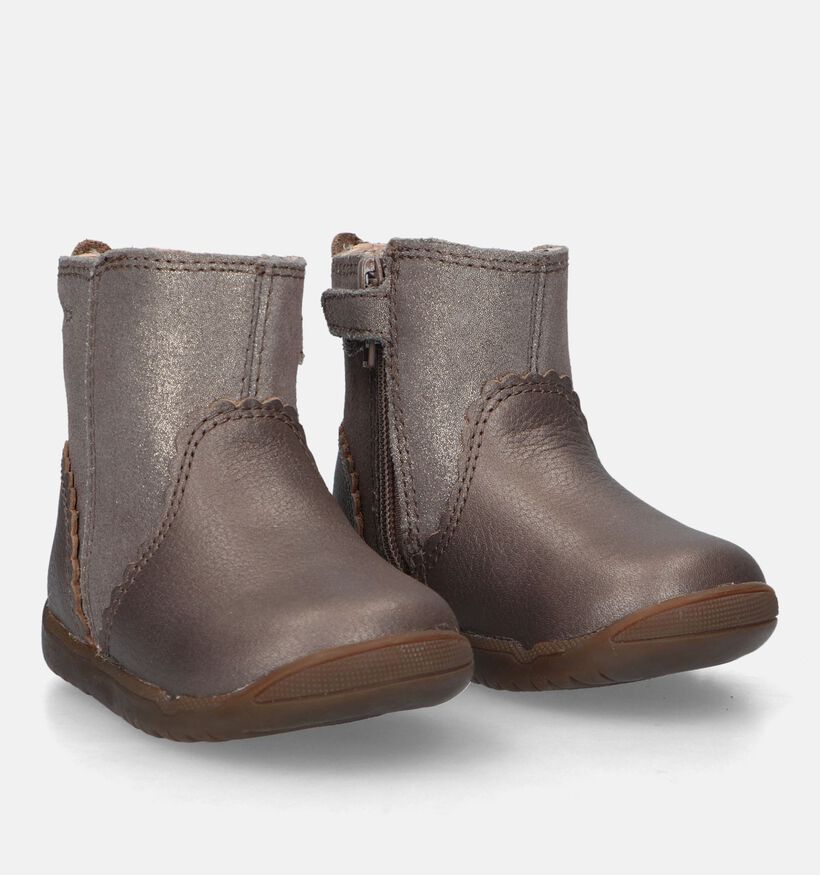 Geox Macchia Bottes en Bronze pour filles (330101) - pour semelles orthopédiques