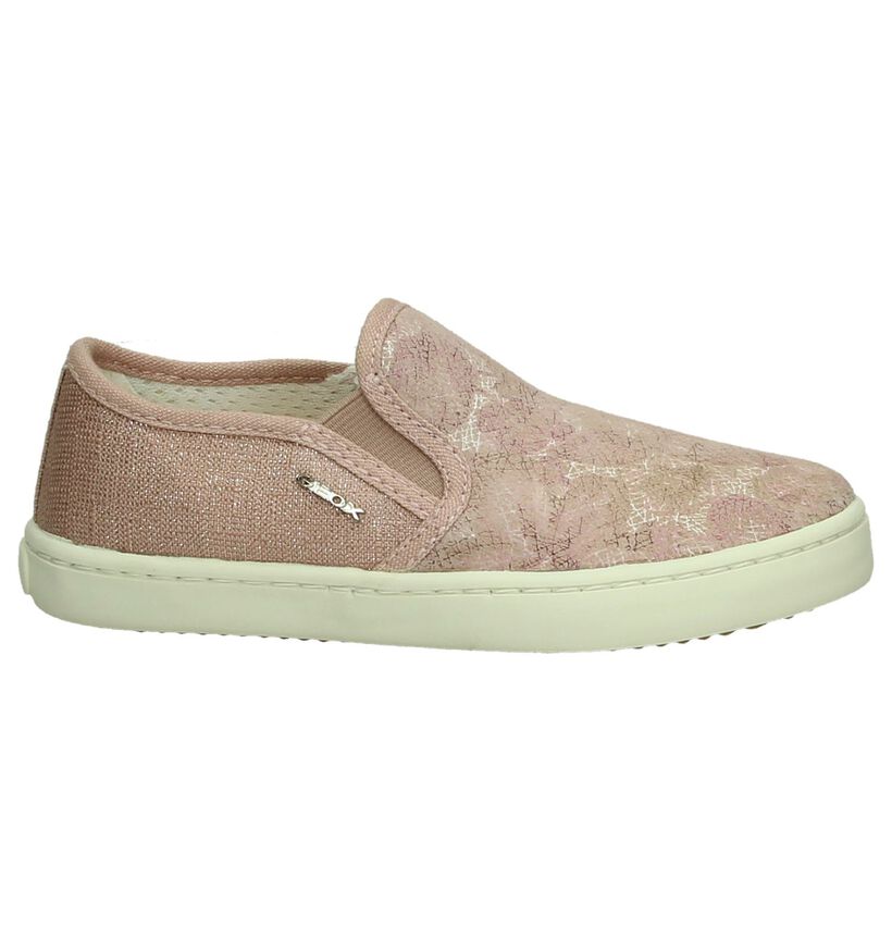 Geox Chaussures slip-on en Beige clair en textile (265765)