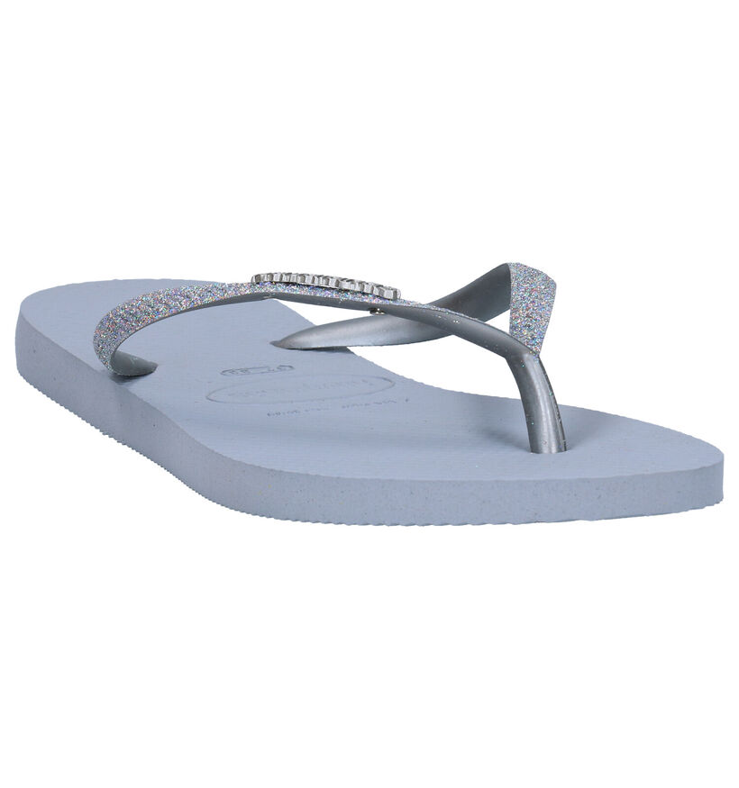 Havaianas Slim Glitter Tongs en Gris en synthétique (275870)