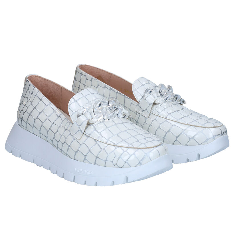 Wonders Ecru Loafers in leer (290010)