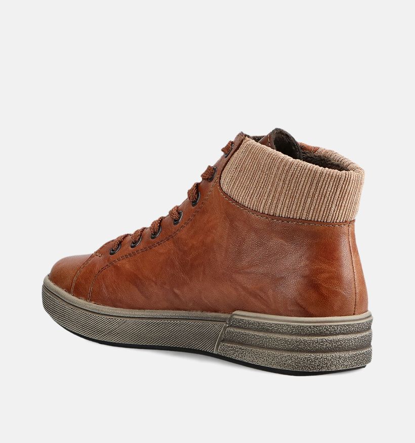 Rieker Cognac Hoge Sneakers voor dames (363557) - geschikt voor steunzolen