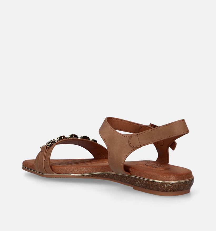 Double Heart Cognac Sandalen voor dames (342057)