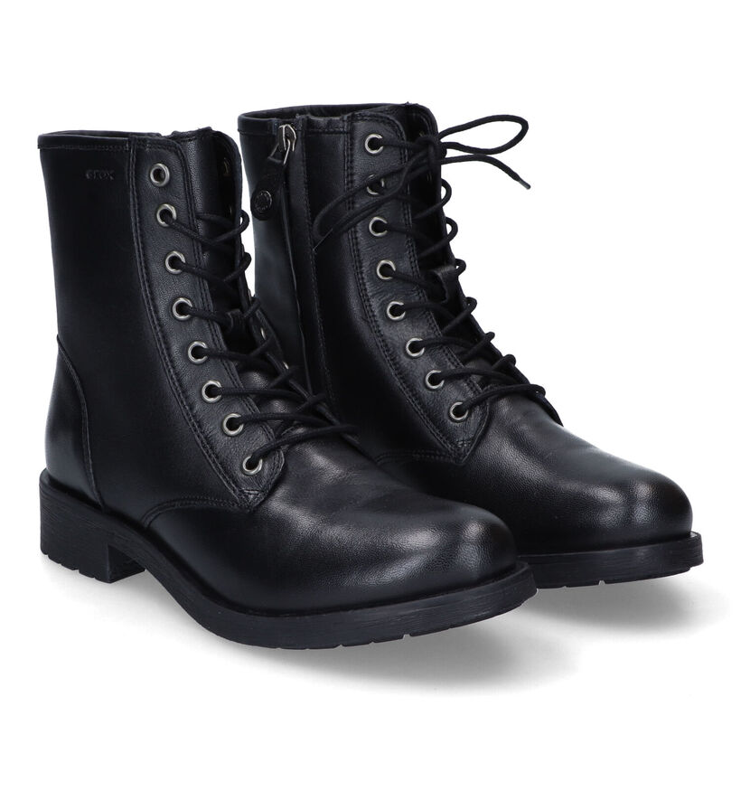 Geox Rawelle Zwarte Boots in leer (316125)
