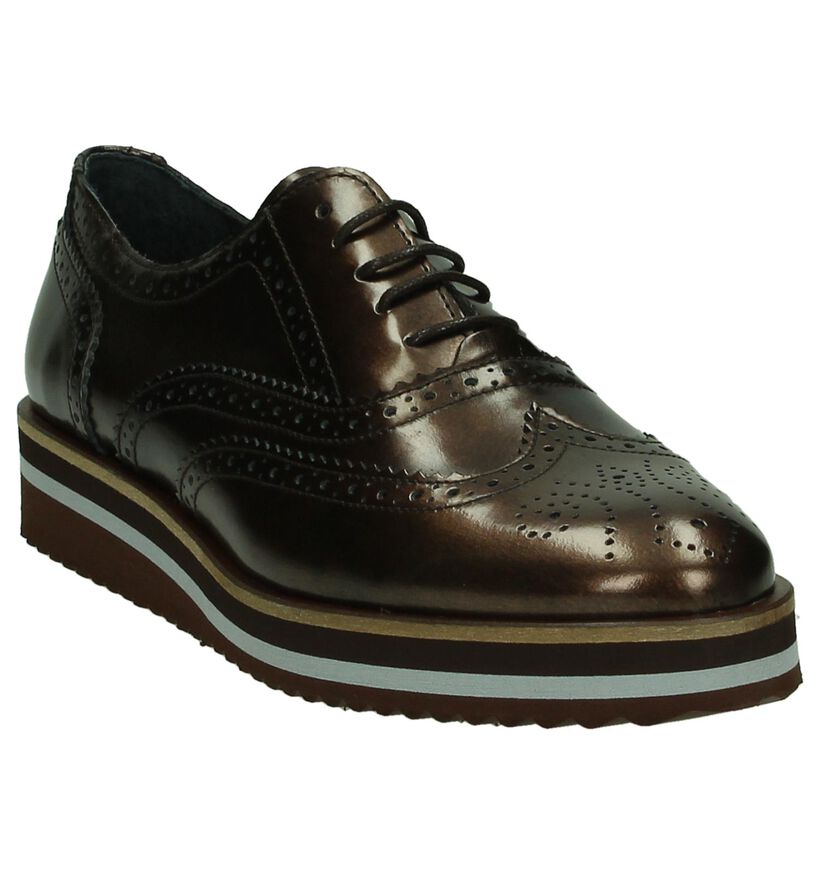 Scapa Chaussures à lacets en Bronze en cuir (183234)