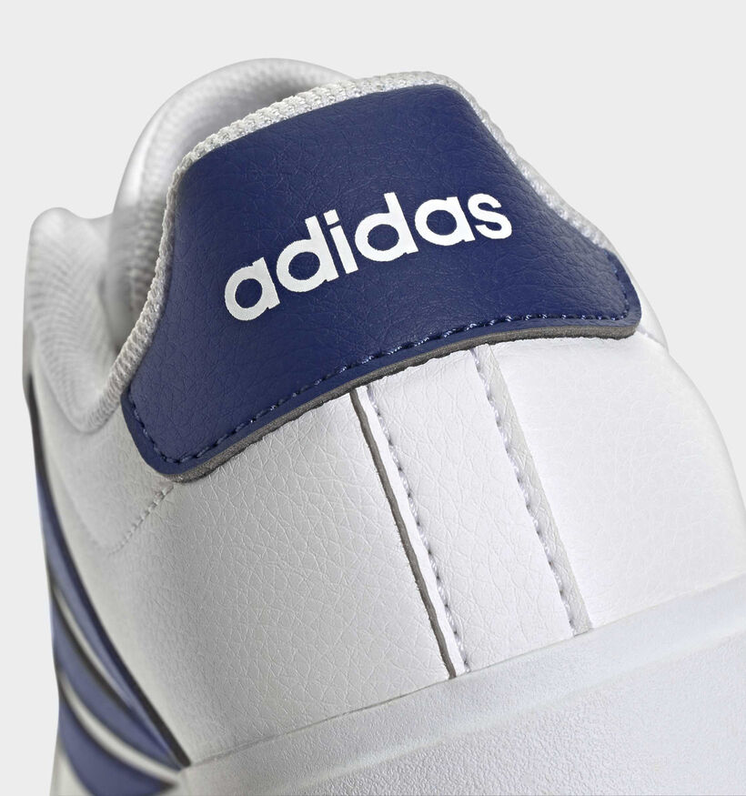adidas Streettalk Witte/Donkerblauwe Sneakers voor jongens (380612)