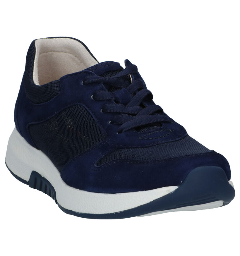 Gabor Rollingsoft Blauwe Veterschoenen in stof (287956)