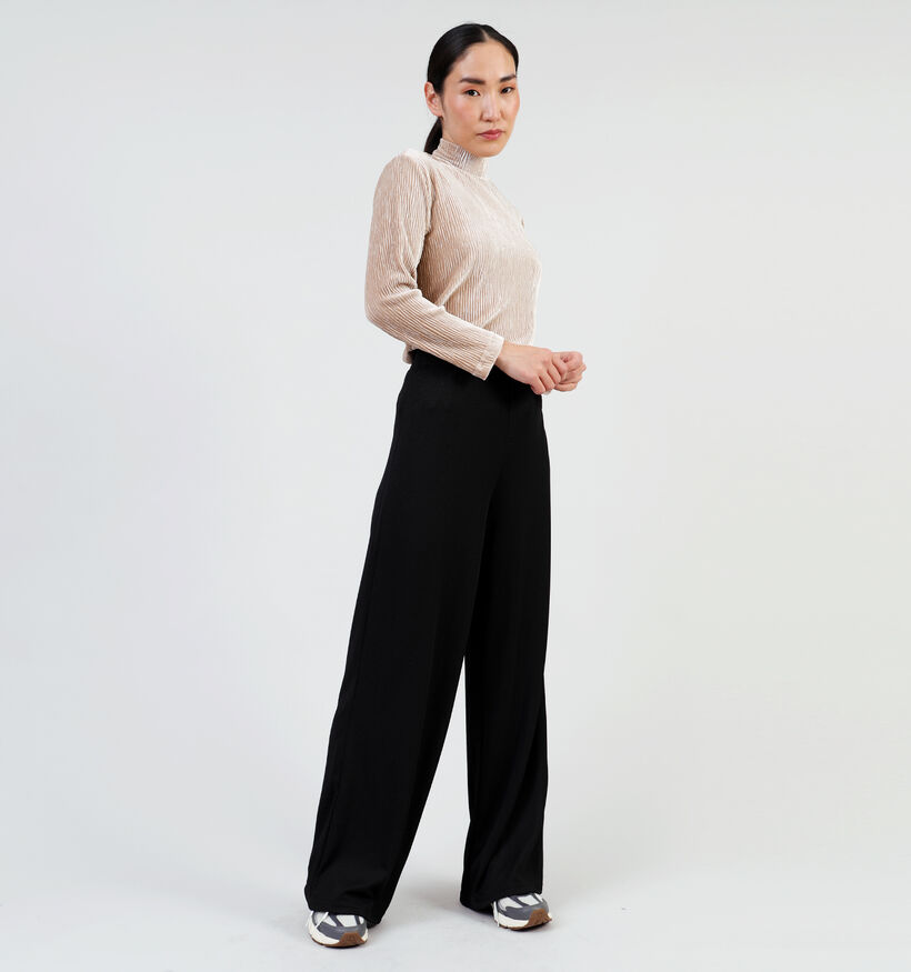 Vero Moda Kanva Zwarte Wijde broek voor dames (349085)