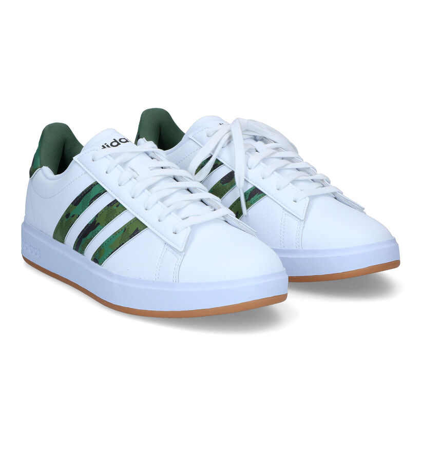 adidas Grand Court 2.0 Baskets en Blanc pour hommes, garçons (350086) - pour semelles orthopédiques