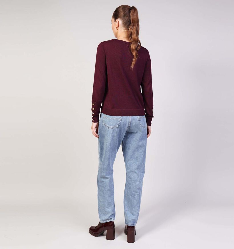 Vila Claudie Pull en Noir Vila Viclaudie Pull en Bordeaux pour femmes (364089)