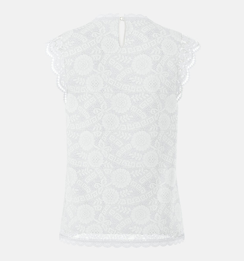 Pieces Olline Lace Witte Blouse zonder mouwen voor dames (367067)