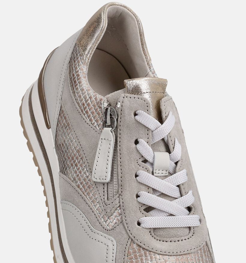Gabor Beige Rits-Veterschoenen voor dames (368373) - geschikt voor steunzolen