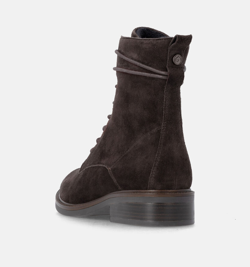 Remonte Donkerbruine Boots met Veters voor dames (377953) - geschikt voor steunzolen
