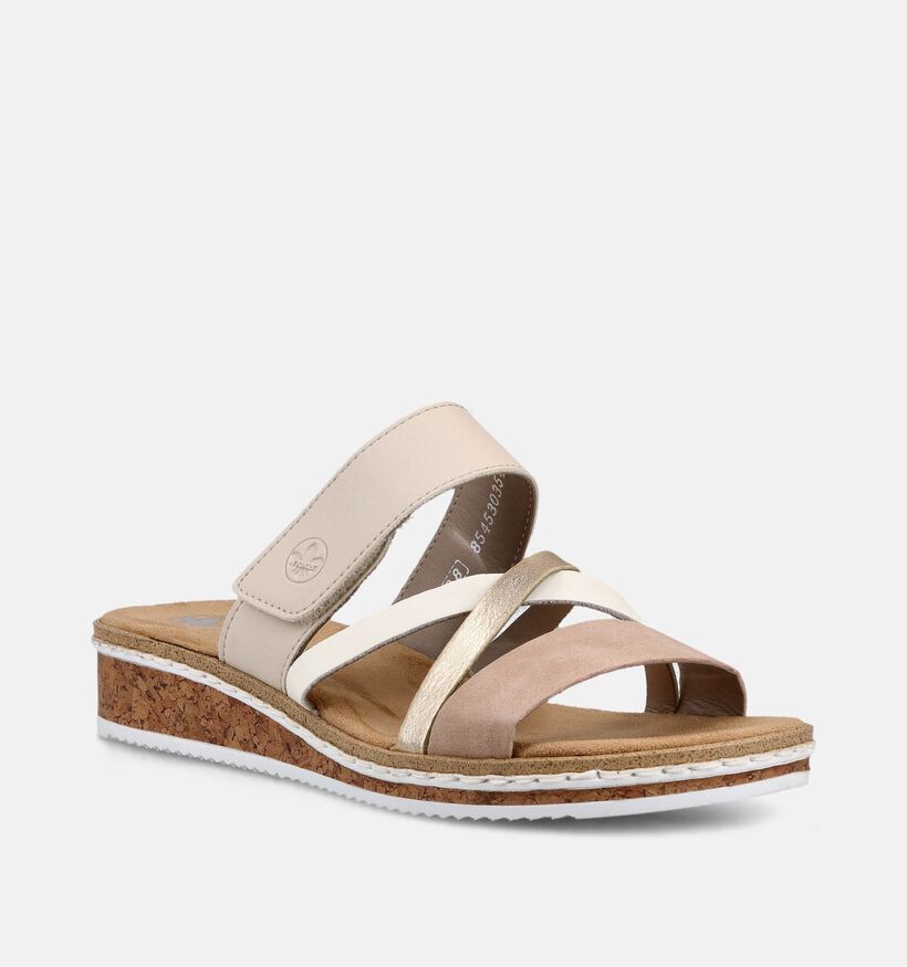 Rieker Beige Slippers met Gesp voor dames (370393)
