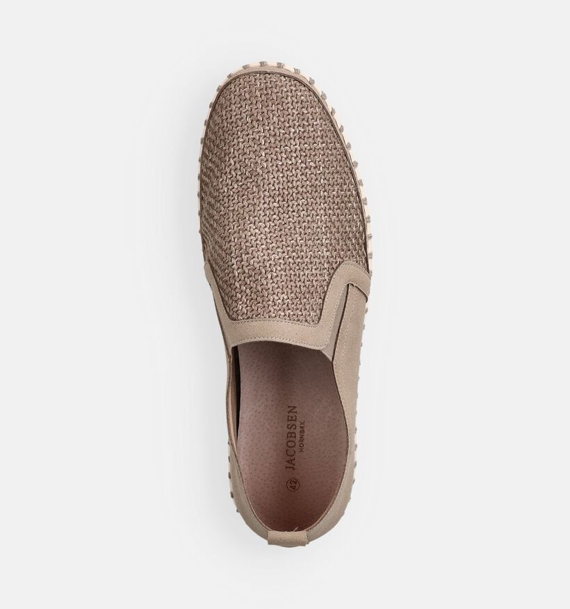 Ilse Jacobsen Chaussures &agrave; enfiler en Taupe pour hommes (372267) - pour semelles orthop&eacute;diques