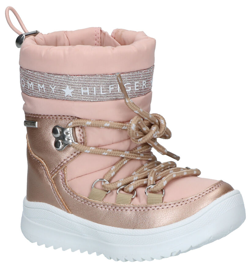 Tommy Hilfiger Bottes de neige en Or rose en simili cuir (256957)