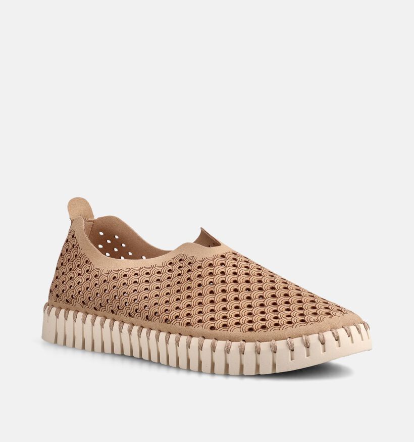 Ilse Jacobsen Tulip Beige Instappers voor dames (372253) - geschikt voor steunzolen