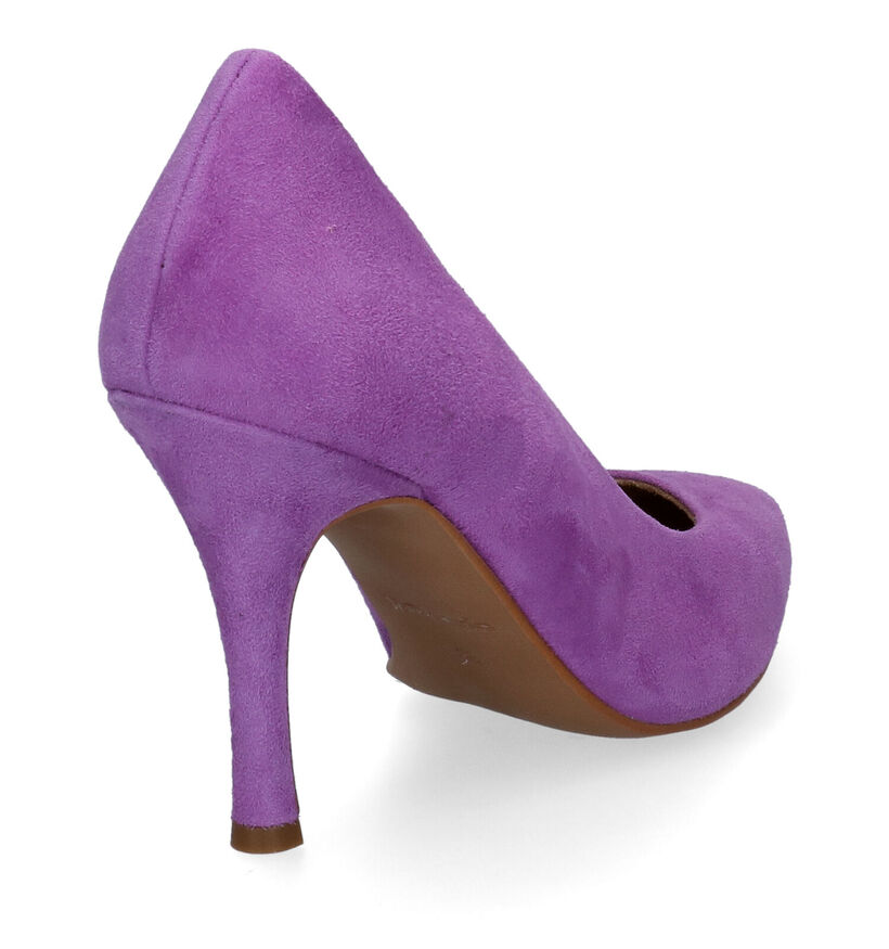 Tamaris Paarse Pumps in daim (309231)
