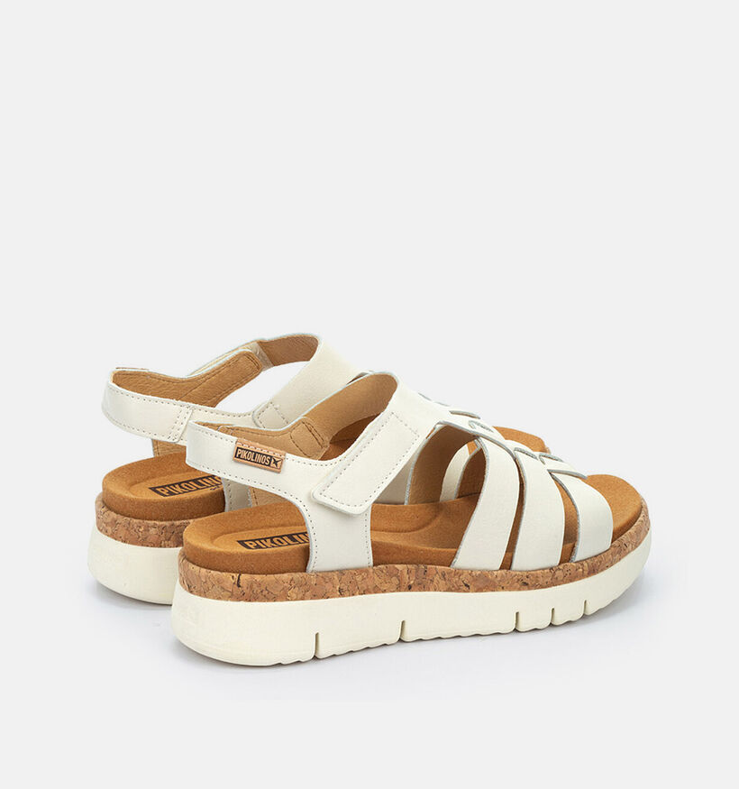 Pikolinos Palma Sandales compens&eacute;es en &Eacute;cru pour femmes (370553)