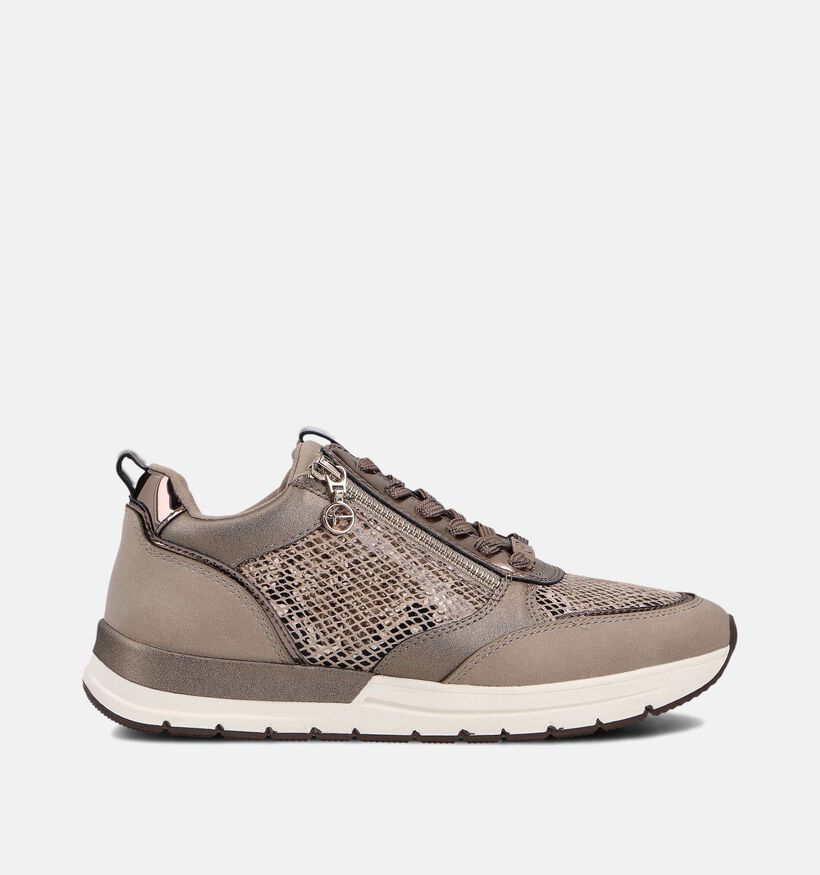 Tamaris Chaussures à lacets en Taupe pour femmes (360654) - pour semelles orthopédiques