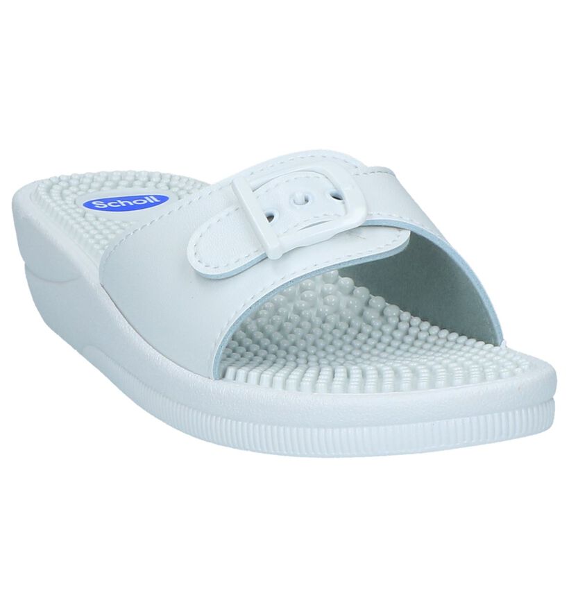 Witte Slippers Scholl New Massage, , pdp