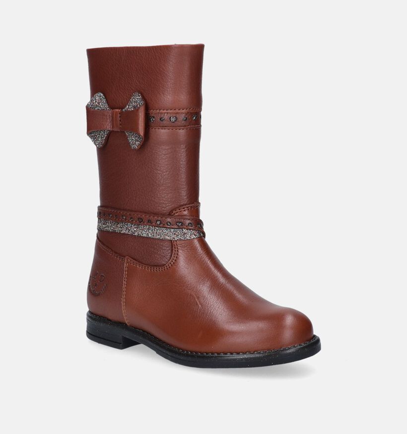Little David Pam Bottes en Cognac pour filles (348052) - pour semelles orthopédiques