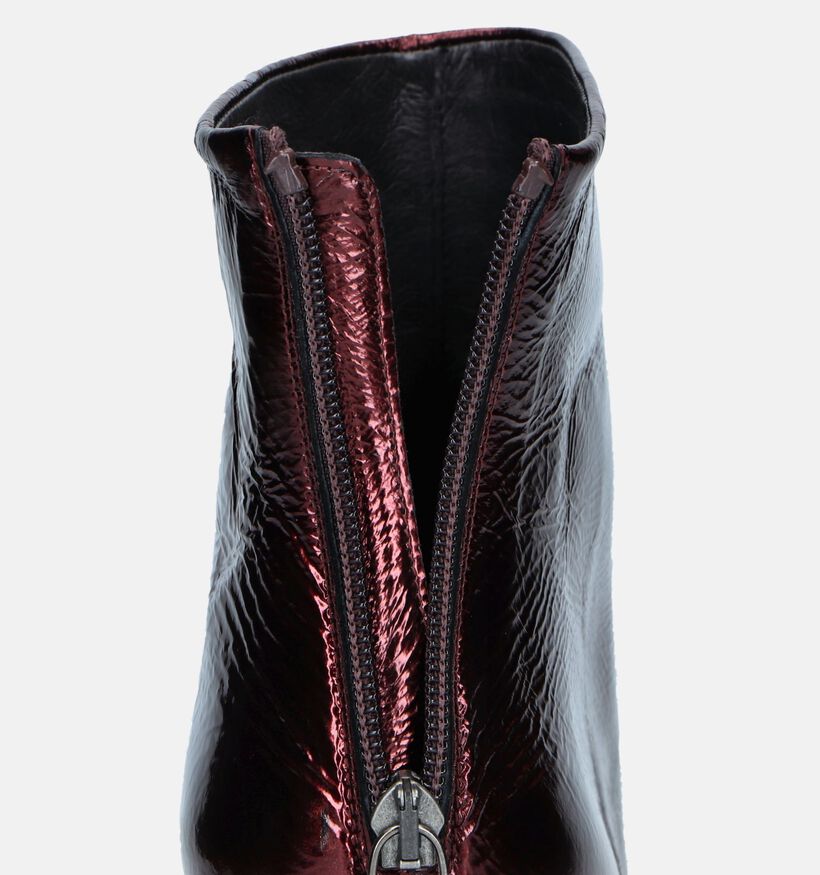 Zinda Bordeaux Enkellaarsjes met hak voor dames (348494)