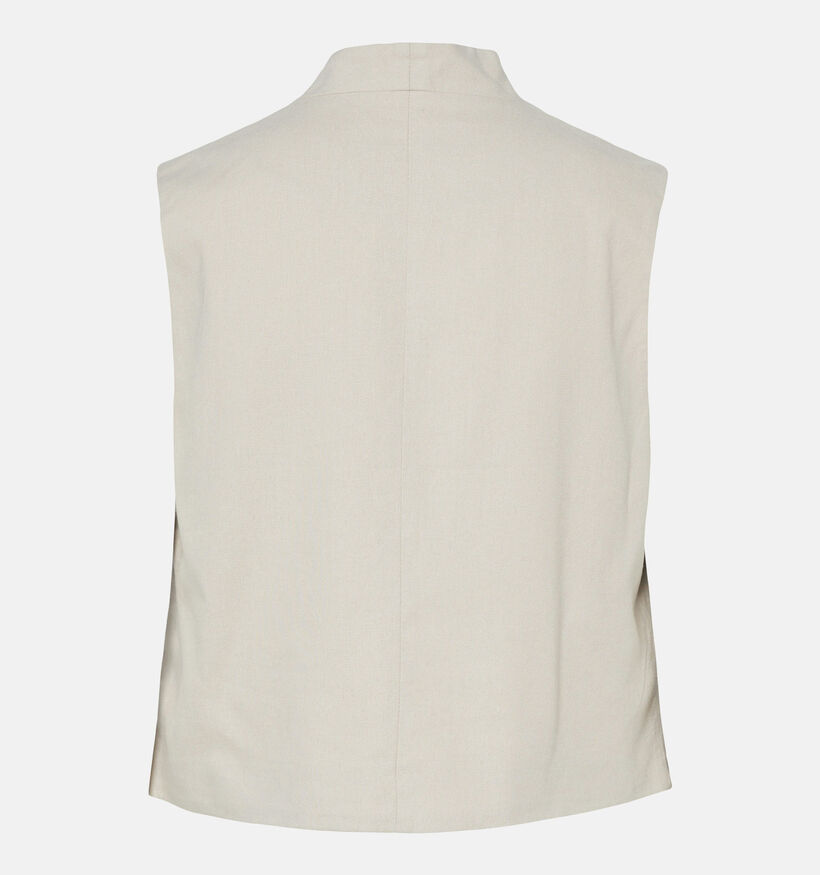 Pieces Tiki Gilet de costume en Beige pour femmes (357392)