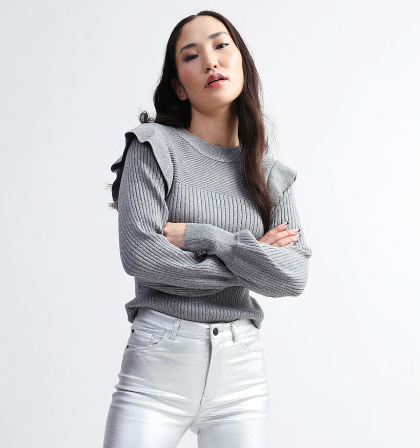 Vila Vica Pull en Gris pour femmes (338142)