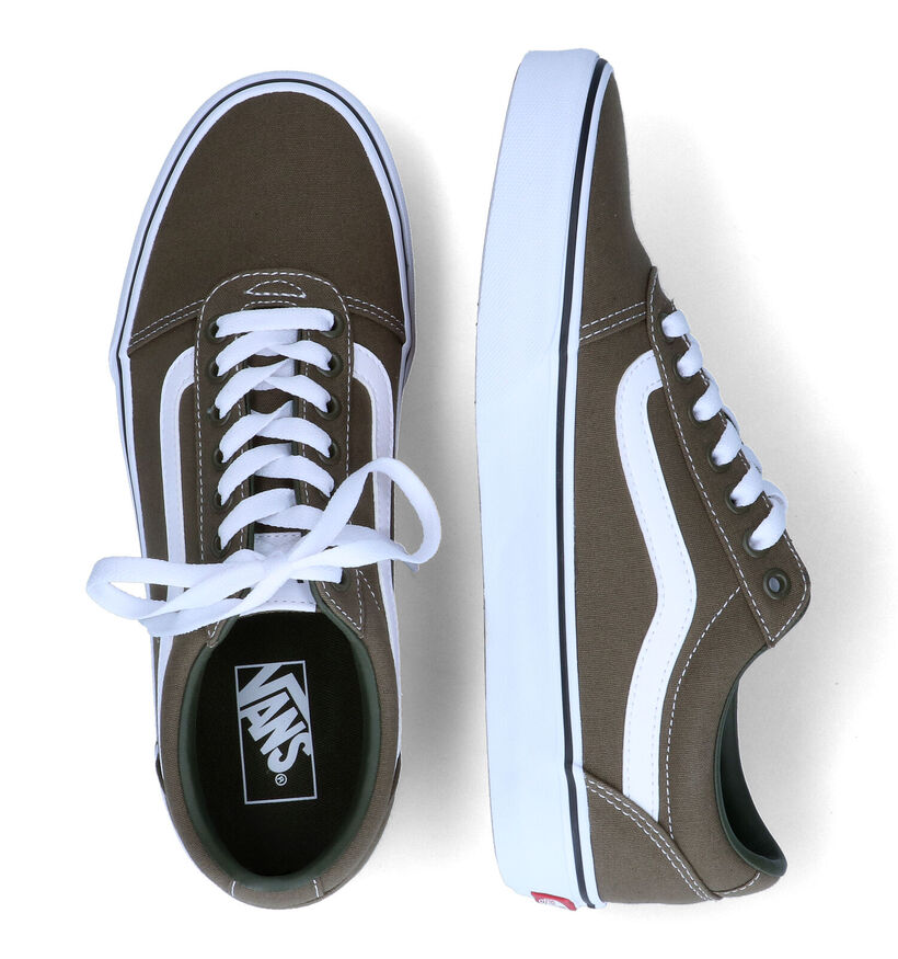 Vans Ward Baskets en Kaki pour hommes (303169)