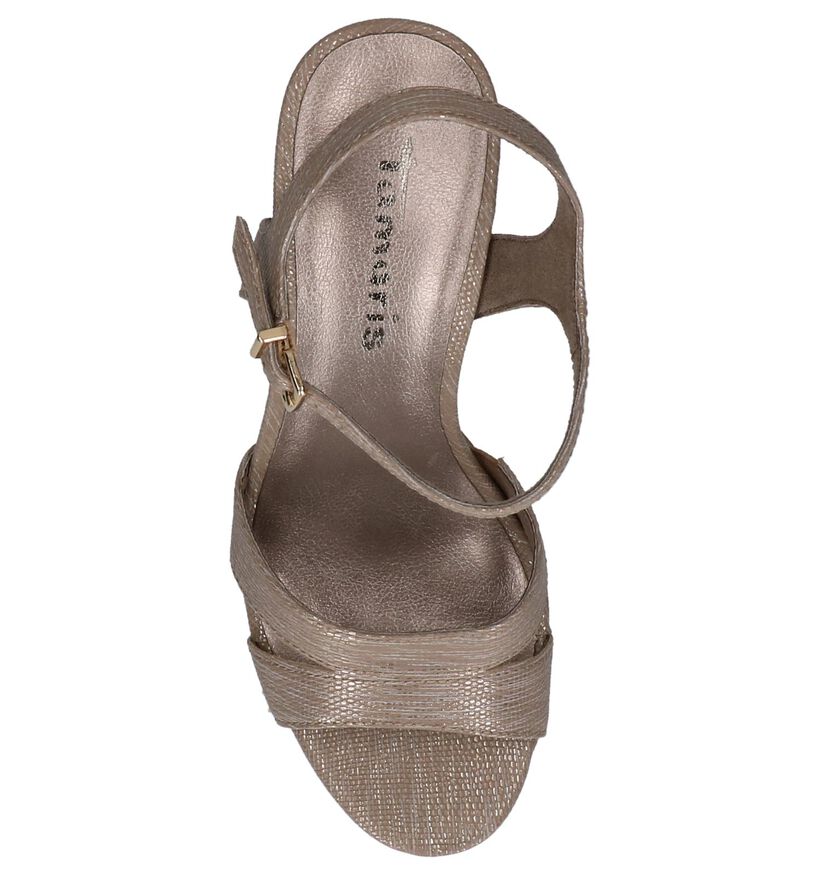 Taupe Sandalen High Heels Tamaris in kunstleer (214409)