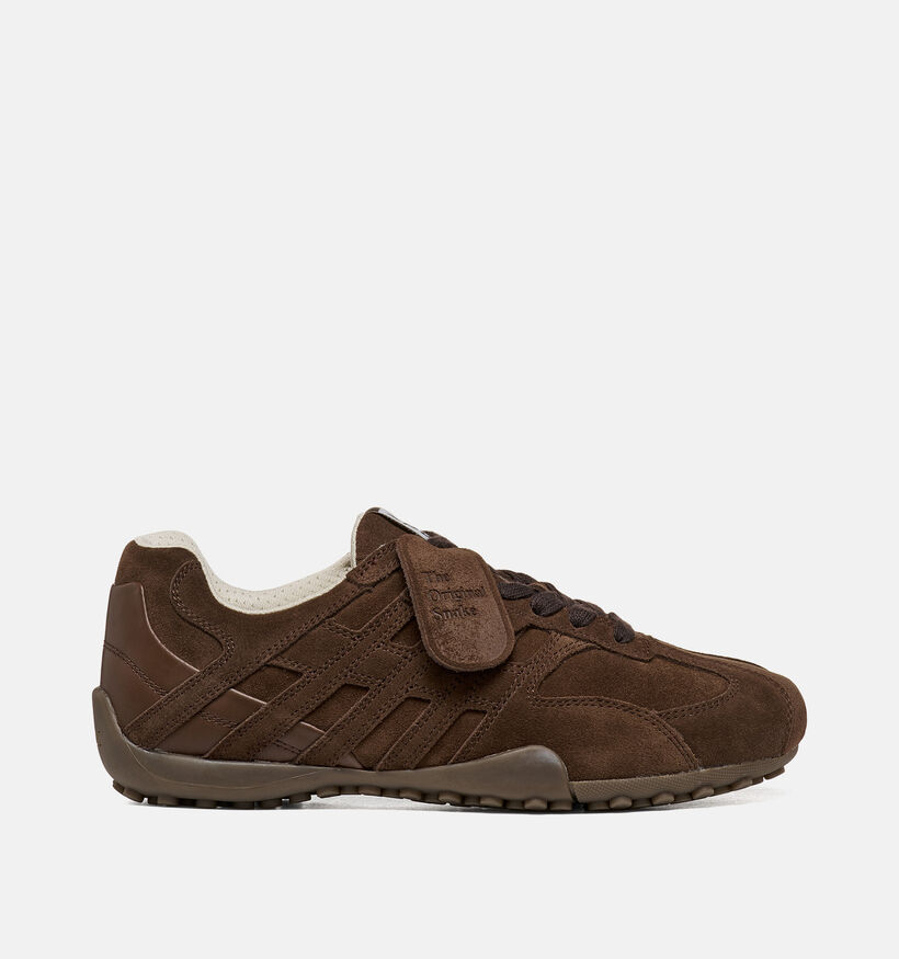 Geox Snake Donkerbruine Sneakers voor dames (377778) - geschikt voor steunzolen