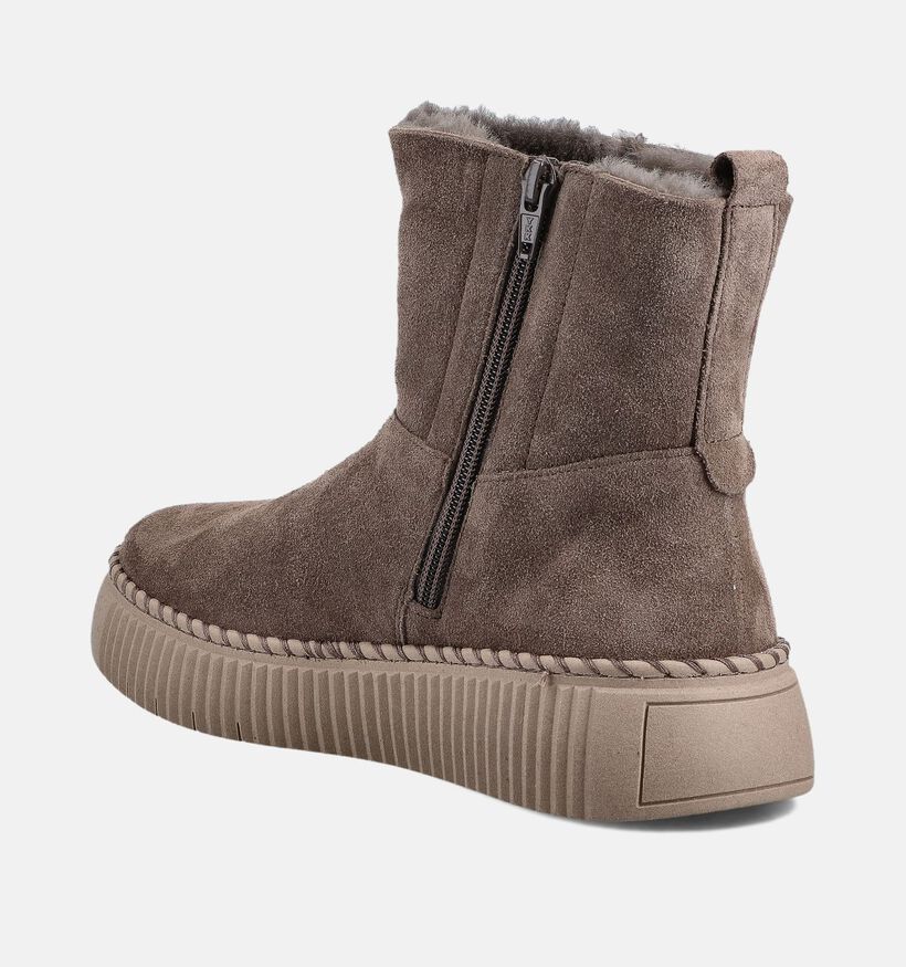 Gabor Bottines Fourrées en Brun foncé pour femmes (363111) - pour semelles orthopédiques