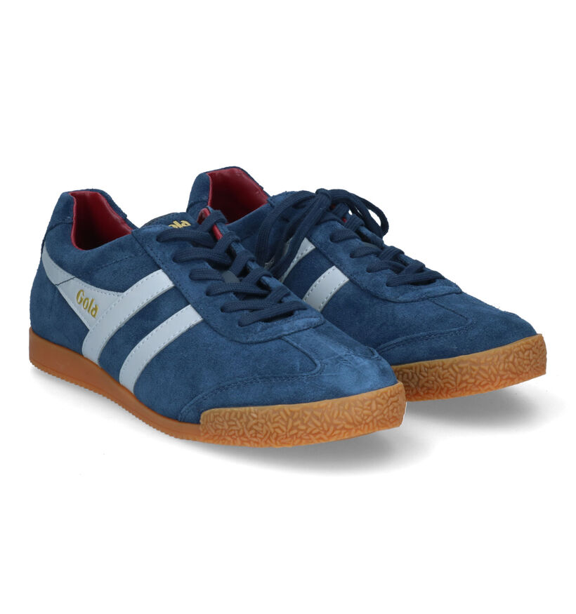Gola Harrier Blauwe Sneakers voor heren (325099) - geschikt voor steunzolen
