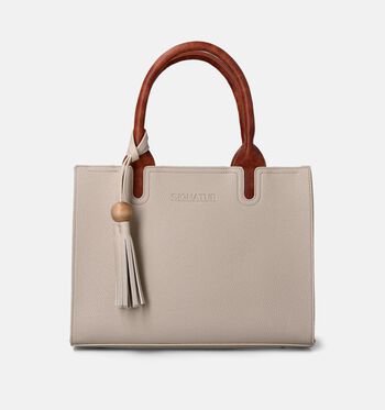 Sac à main beige