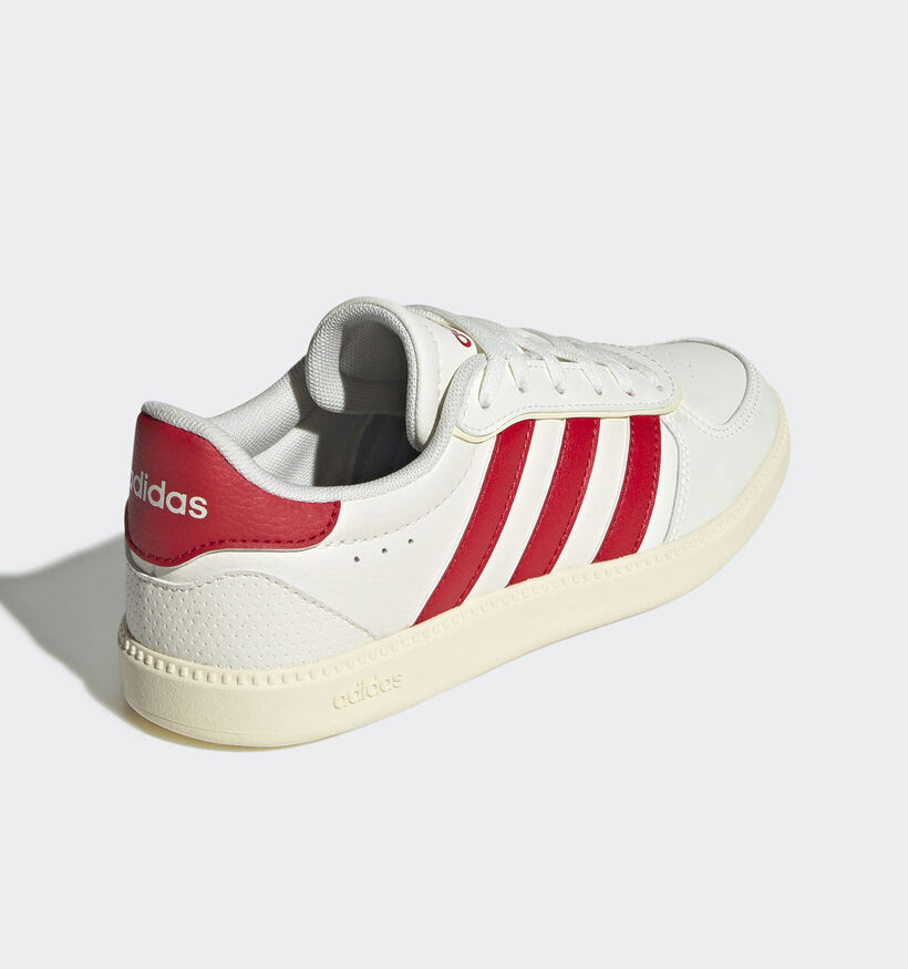 adidas Breaknet Sleek Wit/Rode Sneakers voor jongens, meisjes (359629) - geschikt voor steunzolen