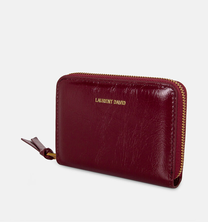 Laurent David Bordeaux Portemonnee met Rits voor dames (381599)