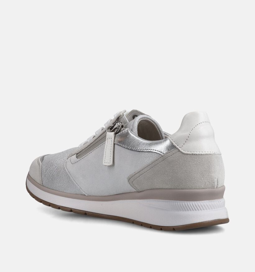 Gabor Witte/Lichtgrijze Sneakers voor dames (368355) - geschikt voor steunzolen